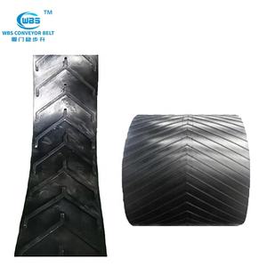 Sabuk Konveyor Bahan Miring Berpaku Chevron EP400/2 untuk Mengurangi Selipan Material - Product Image 5