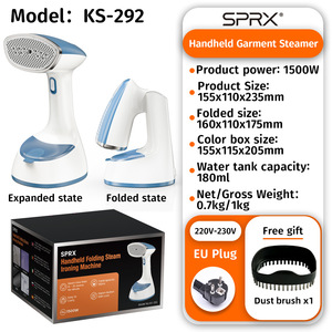 Mini <span class=keywords><strong>Ferro</strong></span> da Stiro a Vapore Pieghevole Portatile per Vestiti, Stiratore Elettrico a Riscaldamento Rapido Multiuso - Product Image 3