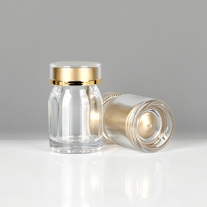 Botella transparente vacía de acrílico premium de 25 ml para proteínas en polvo, cápsulas, pastillas, contenedor de suplementos con tapa - Product Image 4