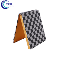 Caja de Regalo de Papel con Diseño a Cuadros, Ecológica, Premium, Portátil, en Forma de Libro, Caja de Embalaje Rígida para CD o Regalos