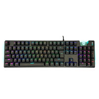 Clavier mécanique filaire USB pour jeux YH-103 de haute qualité, 104 touches, toutes les touches sans conflit, arabe, avec 17 types de lumières LED
