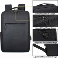 Sac à dos d'affaires multifonctionnel personnalisé en gros avec chargement USB, sac à dos décontracté pour l'école et le collège pour homme