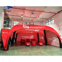 Tente araignée personnalisée, abri gonflable imperméable pour événements, tentes de box pour équipes de course, tentes de garage gonflables publicitaires pour le sport automobile