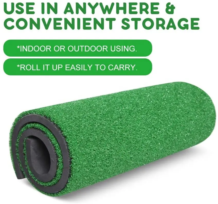 Tapis de frappe de golf intérieur-extérieur portable de qualité supérieure gazon résidentiel personnalisable pour la pratique de l'entraîneur de balançoire dans la cour arrière