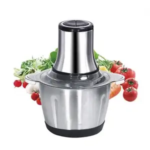 2 designed food, pounder stainless steel yam well 5l speeds processors meat grinder with handle/