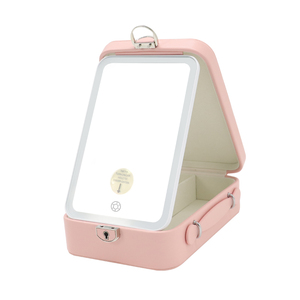 Led Makeup Mirror Korean Market Led Makeup Mirror With Case Portable Mirror Led For Girl's Makeup Storage