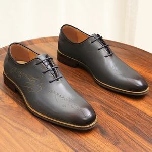 Bottes Chukka pour homme au design italien luxueux, à lacets, en cuir de haute qualité, pour l'hiver, chaussures de soirée et de travail - Product Image 2