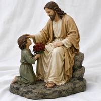 Sculpture artistique en polyrésine de Jésus - Statue religieuse catholique de saint avec style DIY
