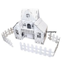 Casa de Papel para Niños, Juguete Educativo Creativo para Dibujar y Pintar, Rompecabezas 3D para Colorear