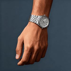 High Quality Fashion Men's Stainless Steel Luxury Business Quartz <b>Watch</b> Silver Color 5BAR Waterproof Glass Luminous Gift <b>Set</b> - Product Image 4