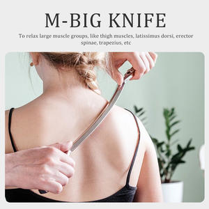 Superventas 304 Acero inoxidable GuaSha IASTM herramienta fascia cuchillo Fitness cuerpo masaje facial herramienta guasha masajeador gua sha Set - Product Image 2