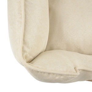 Venta caliente al por mayor colores personalizados y tamaño logotipo cuadrado de lujo cómodo barato cama de lino de imitación para perros ayuda con dormir - Product Image 4