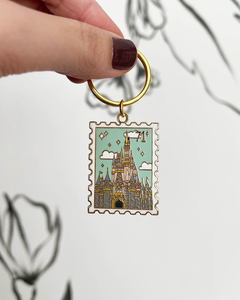 سلسلة مفاتيح ساحرة للسفر مصنوعة من سبائك الزنك المينا لشرق وقمر الغروب - Product Image 6