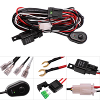 Bicyclette LED, fil de barre de lumière pour voiture SUV, 2.5M, 12v, 24v, 40a, câble de relais, blouse pour la conduite automobile, lampe de travail