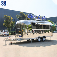 Camion de restauration mobile en acier inoxydable, chariot de vente de snacks, voiture de restauration pour festivals de rue, café, pizza, camion de cuisine personnalisé