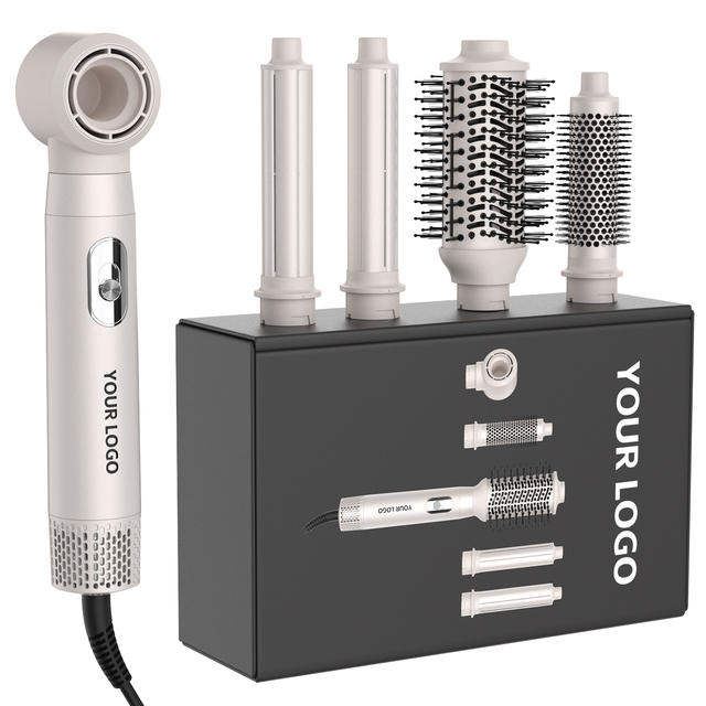 OEM Electric Straighteners Brush 5 in 1 Multi-style Hot air Styling Set Hair Dryer Brush Portable Hair Curling Iron Hair Styler