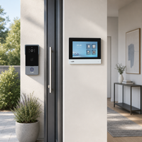 Système de sonnette vidéo intelligente WiFi avec écran tactile intérieur de 7 pouces, caméra 1080P, accès RFID et déverrouillage à distance