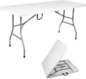 Vente en gros d'usine de pieds en <span class=keywords><strong>fer</strong></span> métallique portables en plastique de 6 pieds de <span class=keywords><strong>table</strong></span> <span class=keywords><strong>pliante</strong></span> pour jardin, banquet, mariage - Product Image 2