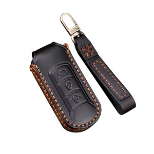 Housse de clé en <span class=keywords><strong>cuir</strong></span> véritable de qualité supérieure pour MG Hector Chevrolet Captiva Optra Groove Aveo Wuling <span class=keywords><strong>Cortez</strong></span> Air EV Almaz - Product Image 6