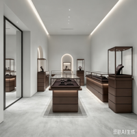 Moderne Luxus Schmuck Display Showcase LED-Beleuchtung Direkter Fabrik verkauf für Einkaufs zentren Holz Edelstahl Aluminium Eisen