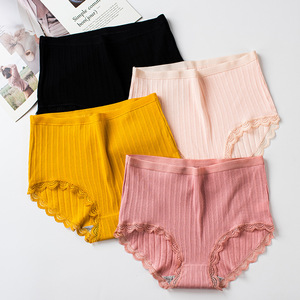 Culottes taille haute <span class=keywords><strong>pour</strong></span> femmes 2025 en coton nid d'abeille respirant et confortable – Nouveaux slips en gros - Product Image 2