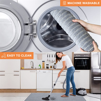 Modern Tufted Polyester Machine Washable Stain Resistant Kitchen Floor Mat 2PCS Anti-Skid Kitchen Runner Rugs Set