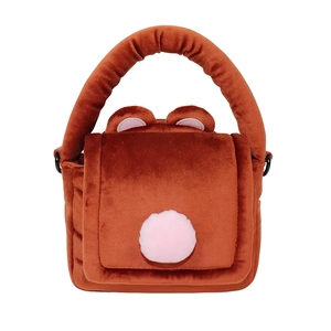 Vietnam Kids Eco-friendly Zipper Closure Soft Feel Winter Gift Small Portable Velvet Bear <b>Coin</b> Purse School <b>Bag</b> - Product Image 2