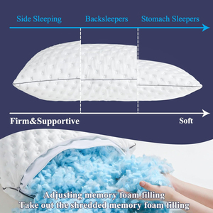 <span class=keywords><strong>Almohada</strong></span> <span class=keywords><strong>de</strong></span> Espuma Viscoelástica Desmenuzada para Aliviar el Dolor <span class=keywords><strong>de</strong></span> Cuello y Hombros, <span class=keywords><strong>Almohada</strong></span> Hipoalergénica y Refrescante para Cama <span class=keywords><strong>de</strong></span> 50x75 cm - Product Image 3
