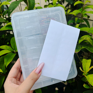 Nhựa Lưu Trữ Trường Hợp 15 Miếng Mini Rõ Ràng Bead Lưu Trữ Container Trong Suốt Hộp Với Bản Lề Nắp Hình Chữ Nhật Nhỏ Tổ Chức - Product Image 4