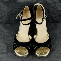 Chaussures de danse latine tango argentin pour femmes avec empeigne en daim, semelle en daim, style européen et américain, design classique professionnel