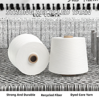 Prix Compétitif Fil Filé en Polyester 100% 32S Écologique Recyclé Teint Haute Résistance pour Chaussettes Couture Broderie