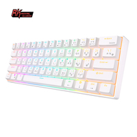 Royal Kludge Rk61 Keyboard Mini Nirkabel Berkualitas Tinggi untuk Komputer Keyboard Mekanik 60% Keyboard Gaming Transparan Thailand