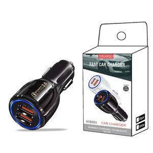 Qc3.0 6a téléphone rapide Usb <span class=keywords><strong>chargeur</strong></span> de voiture pour téléphone pour <span class=keywords><strong>Samsung</strong></span> <span class=keywords><strong>tablette</strong></span> 30w <span class=keywords><strong>chargeur</strong></span> de voiture double Usb - Product Image 1