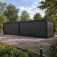 Restaurant modulaire préfabriqué moderne avec bar et mur-rideau en verre pour repas en plein air