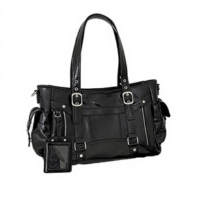 Bolso Tote de Moda de Gran Capacidad en PU y Poliéster, Estilo Dulce y Moderno, Nueva Tendencia, Versátil, Bolso de Mano y Hombro para Motocicleta, Estilo Simple Y2K - Product Image 4