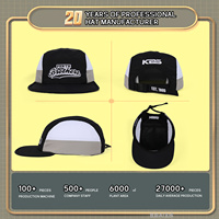 Casquette de camping 100% polyester respirante, séchage rapide, légère, impression brodée, 5 panneaux, logo personnalisé, casquette de camping, plage, course à pied