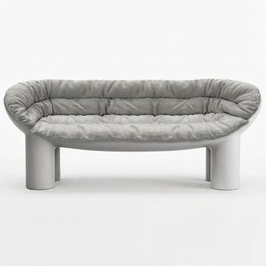 Sofá de Salón Moderno de Diseño Yuwei, de Fibra de Vidrio, Estilo Faye Toogood, Roly Poly, de Una Plaza, sin Brazos, con Cojines de Tela y Esponja - Product Image 1