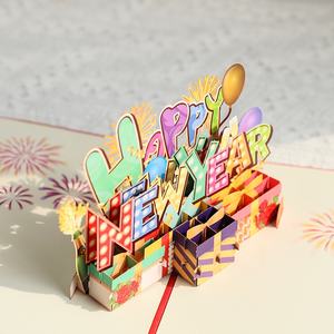 Biglietto di <span class=keywords><strong>auguri</strong></span> pop-up 3d di felice <span class=keywords><strong>anno</strong></span> nuovo con i migliori <span class=keywords><strong>auguri</strong></span> - Product Image 4