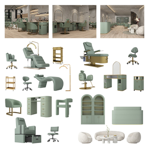 Sillón de <span class=keywords><strong>Barber</strong></span>ía Comercial Completo Turri con Asiento de Cuero, Reposapiés Ajustable, Bomba Hidráulica - Diseño Moderno, Garantía de 2 Años - Product Image 1