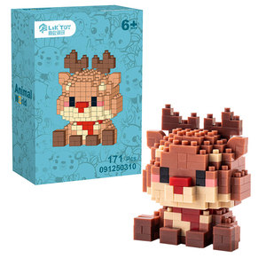 Trending Cute Sweetheart Reindeer Building Blocks Set DIY <strong>Red</strong> <strong>Nose</strong> Animal Diamond Brick Toys Stress Relief Tabletop Decor - Product Image 1