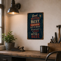 Plaques en métal vintage avec citations inspirantes, art mural rustique, affiches métalliques rétro, plaques avec dictons inspirants, affiches métalliques à l'ancienne