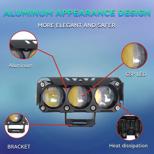 Faro LED para Motocicleta 3smd 30W 4000LM, 3 Lentes, Luz Alta y Baja, Amarillo y Blanco, Tipo Búho, Antiniebla, para Motocicleta, Camión, Automóvil - Product Image 6
