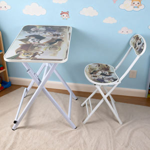 ชุดโต๊ะเก้าอี้เด็กปรับระดับได้ ทนทาน <span class=keywords><strong>ลาย</strong></span><span class=keywords><strong>การ์ตูน</strong></span> พกพาสะดวก <span class=keywords><strong>โต๊ะ</strong></span>เรียนโลหะพับได้ง่าย <span class=keywords><strong>โต๊ะ</strong></span>คอมพิวเตอร์สำหรับเด็ก - Product Image 2