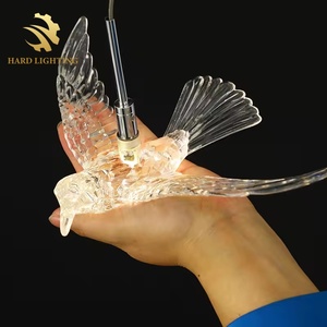 Hot bán hiện đại trong suốt Acrylic ánh sáng mặt dây chuyền sáng tạo chim cầu thang Đèn chùm cho phòng khách - Product Image 1