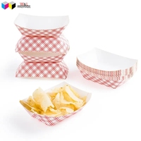 Emballage en forme de bateau pour hot-dogs et fruits, en papier, de qualité alimentaire, avec logo et dimensions personnalisés, prix d'usine