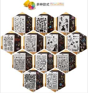 Tự làm sơn Stencil 17.8*26.5cm Vẽ Mẫu stencils 24 thiết kế vẽ cai trị cho các nhà quy hoạch sổ lưu niệm Album ảnh - Product Image 3
