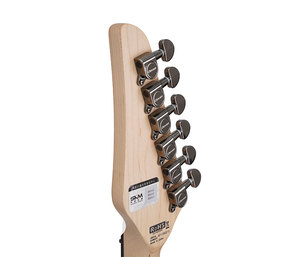 Guitare électrique à corps plein, corps en okoumé/tête en érable flammé, micros SSH, 41 pouces, chevalet en palissandre, touche en érable, fond en érable - Product Image 6