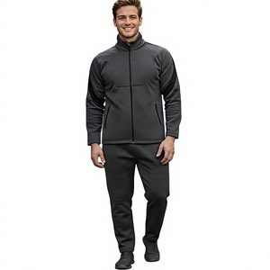 Conjunto Deportivo de 2 Piezas para Hombre, Chaqueta con Capucha y Pantalones Deportivos Casuales para Correr, con Bolsillos con Cremallera, Reversible, para Otoño e Invierno - Product Image 1