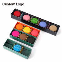 Emballage de boîte cadeau de collation 3 6 10 capsules sur mesure boîtes à gâteaux en papier Macaron à fenêtre transparente