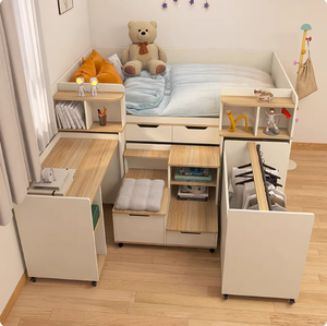 <span class=keywords><strong>Lit</strong></span> de cabine pour enfants et tout-petits, gain de place, <span class=keywords><strong>avec</strong></span> <span class=keywords><strong>bureau</strong></span> coulissant et placard - Product Image 5